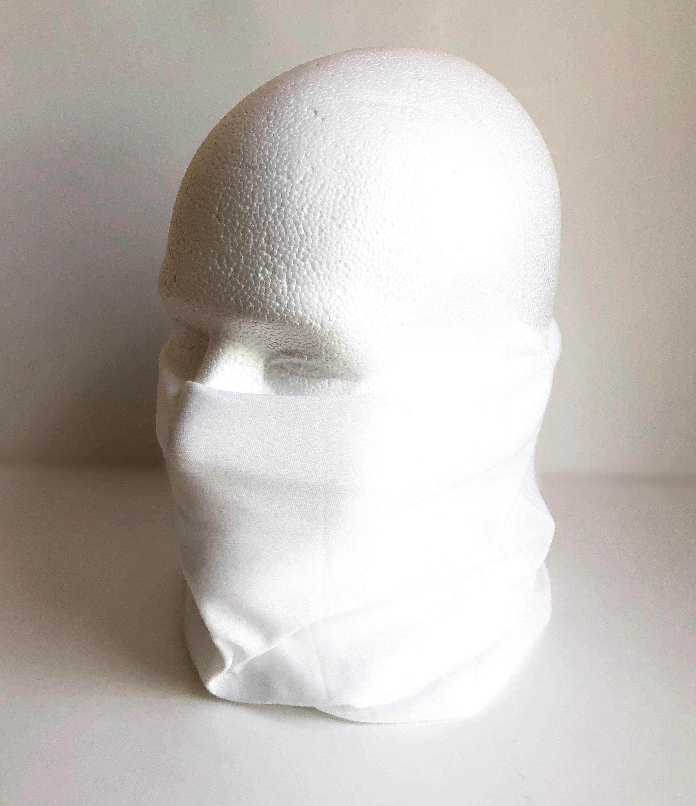 White Color Face Mask Scarf New Multi Functional Seamless Protective Covering Elastic Neck Gaiter Bandana Breathable Balaclava Head Wear N15